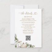 Détails du Mariage de automne de verdure Cartes de (Devant)