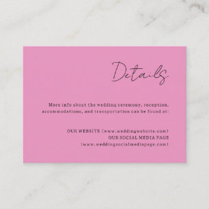 Détails du Mariage de Pleine lune céleste Carte de