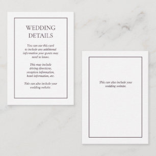 Détails du Mariage de prune violet - Forme Carte d