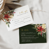 Détails du mariage d'hiver de Noël Carte de clôtur