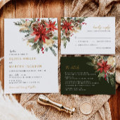 Détails du mariage d'hiver de Noël Carte de clôtur