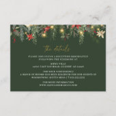 Détails du mariage d'hiver de Noël Carte de clôtur (Devant)