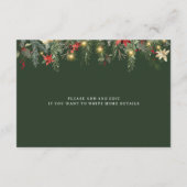 Détails du mariage d'hiver de Noël Carte de clôtur (Dos)