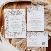 Détails du Mariage fleur sauvage Carte de boîtier 