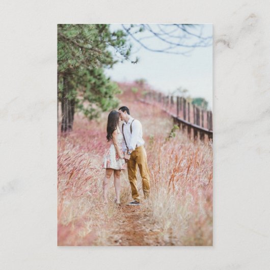 Détails du mariage fleur sauvage QR carte d'insert (Dos)