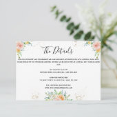 Détails du mariage floral insérer carte or crépusc (Debout devant)