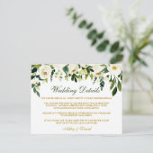 Détails du Mariage Floral Vert Insérer une carte (Debout devant)