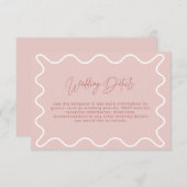 Détails du Mariage frontalier rose-valet - Carte d (Devant / Derrière)