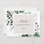Détails du mariage Invitation Eucalyptus Green (Devant)