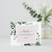 Détails du mariage Invitation Eucalyptus Green (Debout devant)