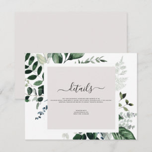 Détails du mariage Invitation Eucalyptus Green