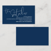 Détails du Mariage moderne, Carte de boîtier RSVP  (Devant / Derrière)