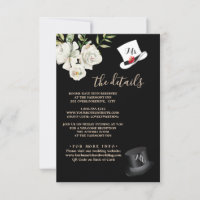 Détails du Mariage noir et blanc Carte de boîtier 