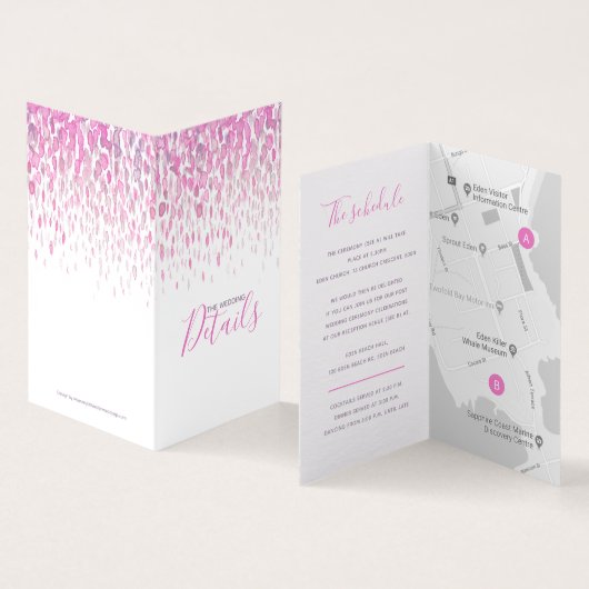 Détails du mariage plan du calendrier rose violet  (Inside and Outside)