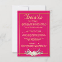 Détails du Mariage rose et or Carte de boîtier