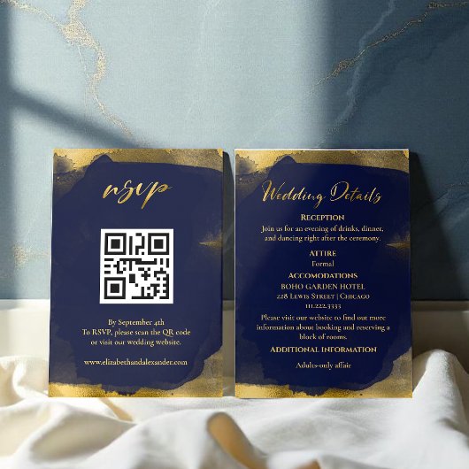 Détails du mariage | RSVP | Carte de boîtier de co