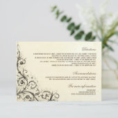 Détails du mariage vintage - Cartes d'information (Debout devant)