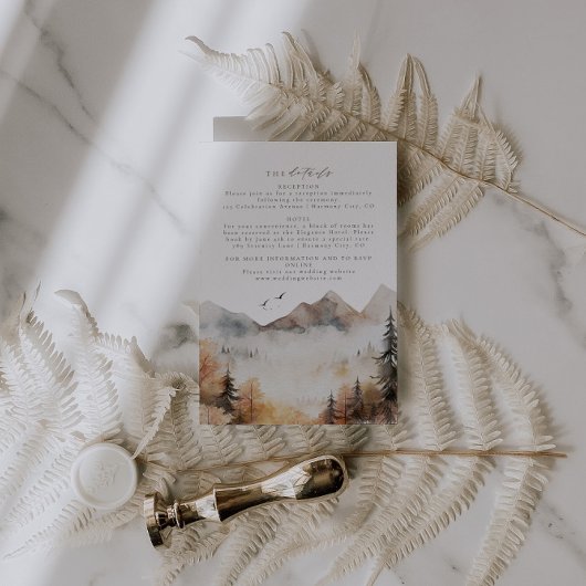 Détails du Mariage Woodland Insérer une carte