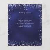Détails du programme de mariage bleu marine (Dos)