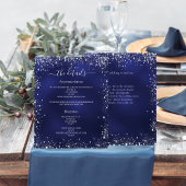 Détails du programme de mariage bleu marine
