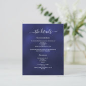Détails du programme de mariage bleu marine (Debout devant)