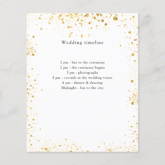 Détails du programme de mariage en or blanc brilla (Dos)