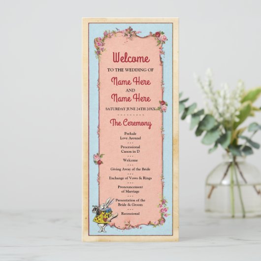 Détails du programme de mariage floral de Lapin au (Debout devant)