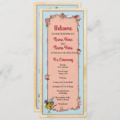 Détails du programme de mariage floral de Lapin au (Devant / Derrière)