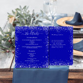 Détails du programme de mariage Royal blue silver