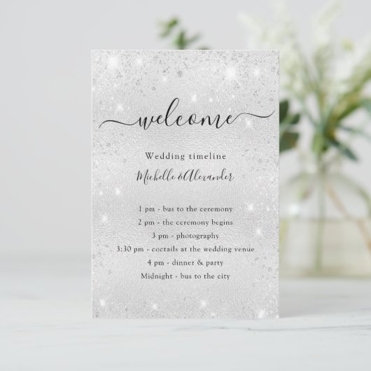 Détails du programme de mariage Silver parties sci (Debout devant)