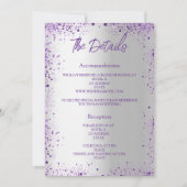 Détails du programme de mariage violet argenté (Devant)