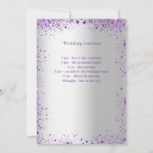 Détails du programme de mariage violet argenté (Dos)