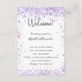 Détails du programme de mariage Violette lavande (Devant)