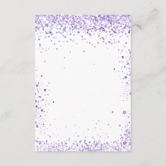 Détails du programme de mariage Violette lavande (Dos)