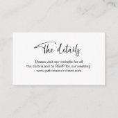 Détails du site web faire-part de mariage RSVP en  (Devant)