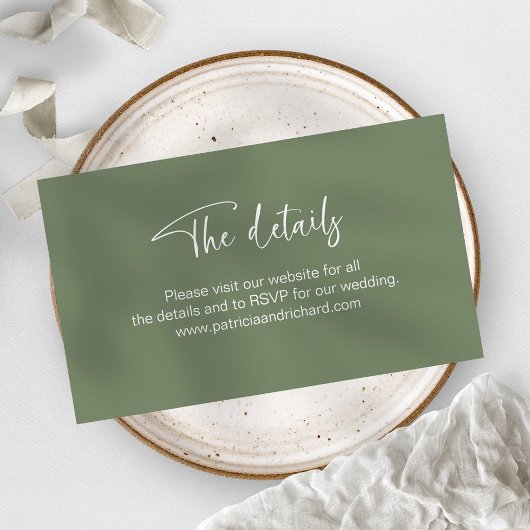 Détails du site web faire-part de mariage RSVP en