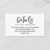 Détails élégant Mariage Website Carte de boîtier (Devant)