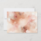 Details Elegant Roos Gouden Waterverf Bruiloft RSVP Kaartje (Achterkant)