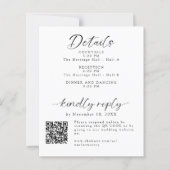 Details en RSVP Minimal Wedding (Voorkant)