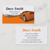 Details en service van de auto visitekaartje (Voorkant / Achterkant)