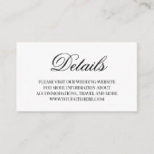 Details fancy scriptkalligrafie bruiloft informatiekaartje (Voorkant)