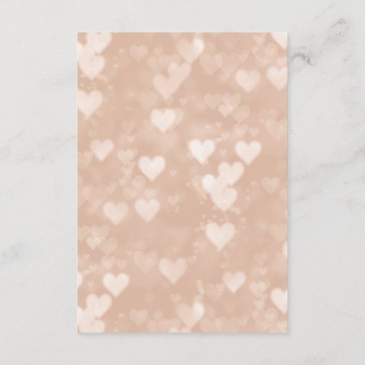 Details Faux Roos Gold Bokeh en Black Guest Informatiekaartje (Achterkant)