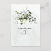 Details Greenery-minimalistisch script bruiloft Informatiekaartje (Achterkant)
