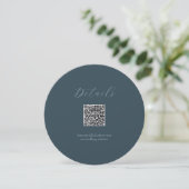 Détails gris Code QR Carte Stackable Invitations (Debout devant)