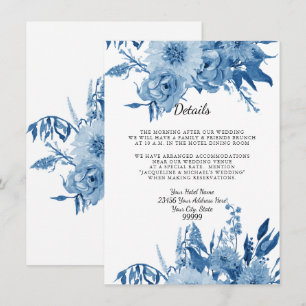 Details Hotelaccommodatie Blauw en Witte Bloem Kaart