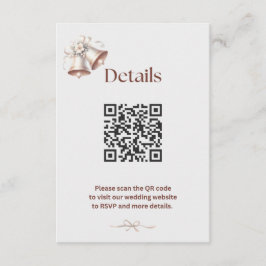 Details Insert for Pink Wedding Bells Invitation Informatiekaartje