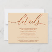 Détails instructions Programme de plan mariage (Devant)