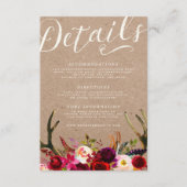 DETAILS KAART | Elegante Bloemen Boho Rustiek gewe (Voorkant)