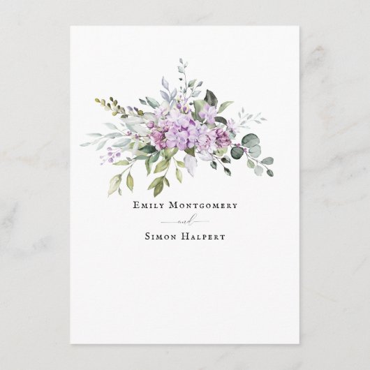 Details Kaart Lilacs Greenery Script Info (Achterkant)