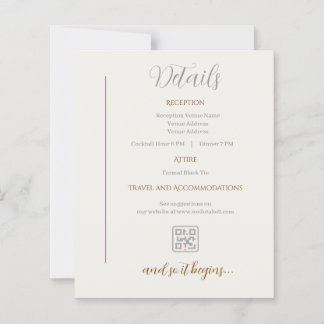 Details Kaart Minimalistische bruiloft